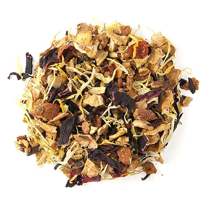 Angel Falls Mist Herbal Tea | Loose Leaf Caffeine-Free Blend | Strawberry Lemon Fruit Tea with Apple Rosehip Hibiscus Orange | 4oz Pouch | Refreshing Hot or Iced Herbal Infusion