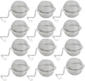 GOLF Tea Infuser,Extra Fine Mesh Tea Cup Filter Silicone Handle Stainless Steel Tea Strainer for Brew Loose Leaf Tea (12Pcs Tea Infuser)