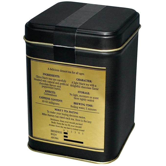 Harney & Sons Loose Leaf Black Tea, Chocolate Mint, 4 Ounce