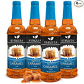 Syruvia 4 Pack Sugar-Free Caramel Coffee Syrup – 25.4 fl oz - Syrup for Coffee, Lattes, Shakes, Smoothies, Desserts – 100% Vegan, Gluten Free, Kosher – No-Calorie Coffee Syrup