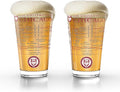 Greenline Goods – University of Chicago Maroons College Pint Beer Glasses (Set of 2), 16 oz – Full-Color Logo + Campus Map