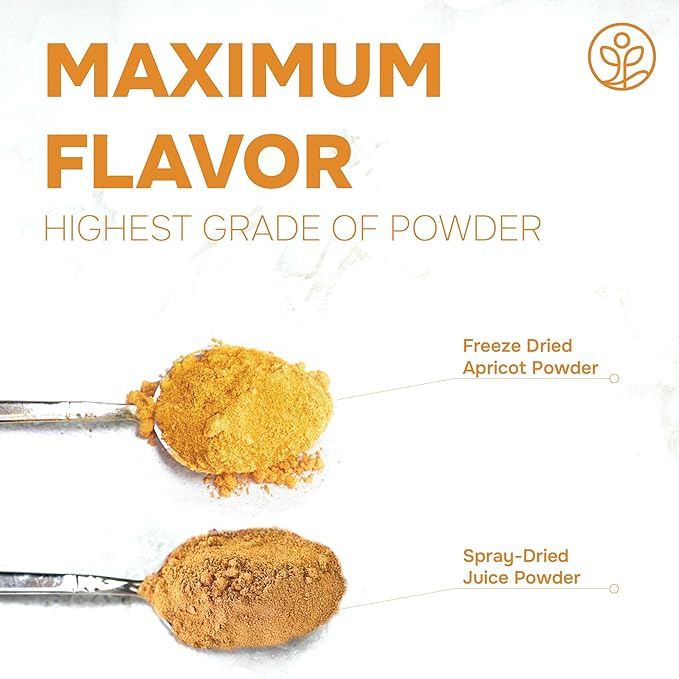 Jungle Powders Apricot Powder 3.5 Ounce Powdered Freeze Dried Apricot Fruit Smoothie No Sugar Added Additive and Filler Free Dehydrated Apricots Extract For Baking & Flavoring No Apricot Seeds Kernels