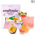 Craftmix Passionfruit Paloma Cocktail & Mocktail Drink Mixer, Skinny Mixes - Water Flavoring Packets - Made With Real Fruit - Vegan, No-Carb, No-Sugar, Non-GMO, Dairy Free, Gluten Free, 12 Pack