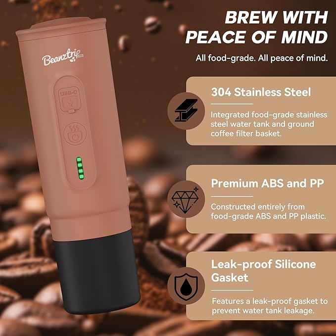 H02 PRO Portable Espresso Maker, Mini Electric Coffee Maker Compatible with Ground Coffee & NS Capsule, Christmas Gift, 20 Bar Travel Espresso Machine with Self-Heating for Camping, RV