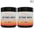 Beyond Brew Caramel Macchiato Coffee Alternative - Low Caffeine Superfood - Powerful Mushroom Complex with Lion’s Mane, Reishi & Chaga - Brewed Drink with Prebiotics & Probiotics (2-pack)