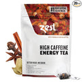 Zest 150mg High Caffeine Energy Leaf Blend - Spicy Masala Chai Black Tea - 20 Pack Bag - All Natural Strong Flavored Healthy Coffee Alternative Highly Caffeinated Substitute - Perfect for Keto Diet