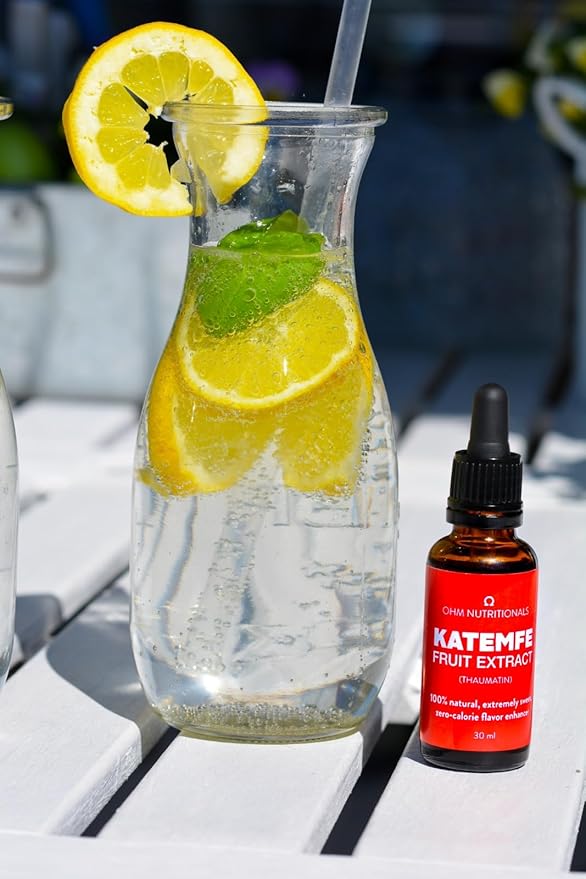 OHM NUTRITIONALS Katemfe Fruit Extract - 100% Natural, Extremely Sweet, Zero-Calorie Flavor Enhancer perfect substitute to Monk Fruit Sweetener no erythritol