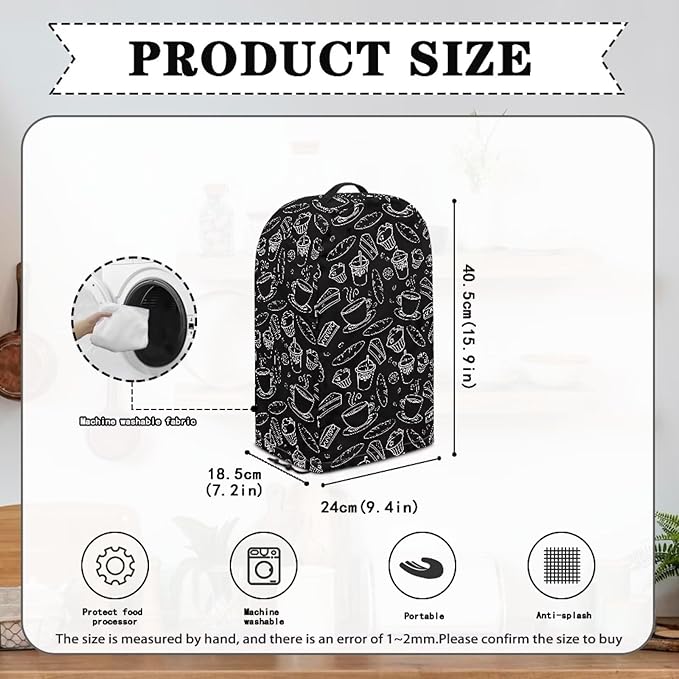 Coffee Pastry Blender Dust Cover with Drawstring Field Stand Mixer or Coffee Maker Cover Anti Fingerprint Polyester Appliance for Home Kitchen Decor