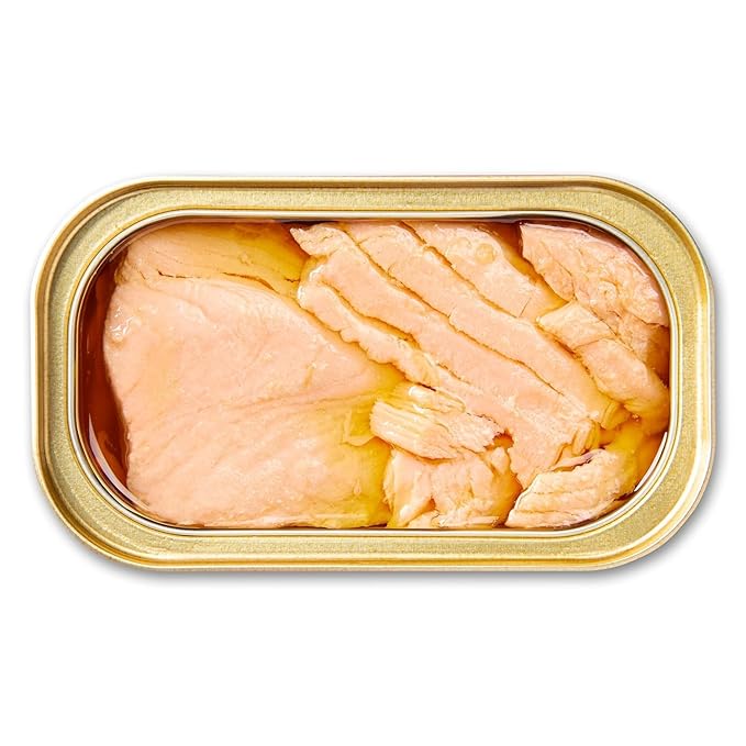 King Oscar Premium Salmon in Olive Oil with Lemon, 4.05-Ounce Cans (Pack of 12, Packaging May Vary), Skinless & Boneless Salmon