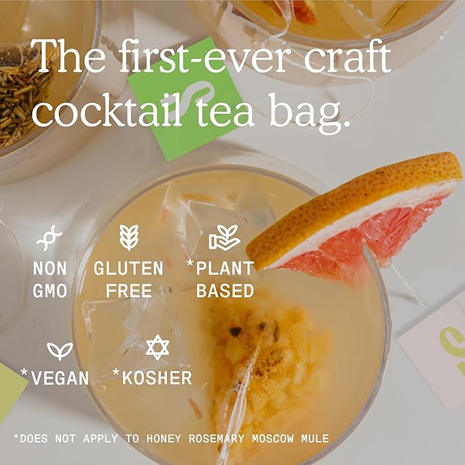 SAYSO Holiday Survival Kit | Includes Honey Rosemary Moscow Mule, Skinny Cardamom Paloma, Lime and Orange Slices for Garnish, and a Limited Edition SAYSO Gift Bag | Craft Cocktail or Mocktail in 1 Min