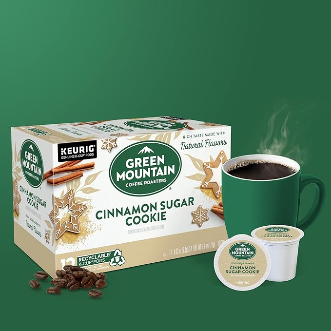 Green Mountain Coffee Roasters Cinnamon Sugar Cookie Coffee, Keurig Single Serve K-Cup Pods, 72 Count