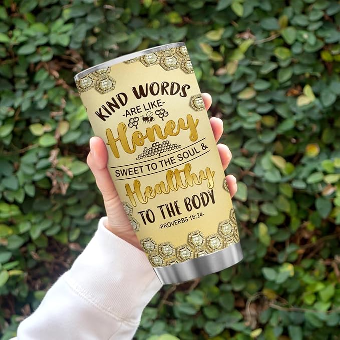 winorax Bee Tumbler Gifts For Women Girls Queen Bees Tumblers Jewelry Drawing Style Stainless Steel Tumblers Coffee Travel Mug 20oz Birthday Christmas Presents
