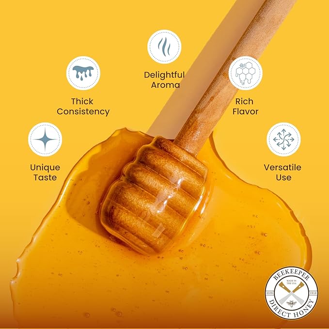 Beekeeper Direct Unfiltered Honey - Real Raw Alfalfa - All Natural Non-GMO Pure Gourmet - Local California Honey (3lbs Squeeze Bottle)