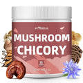 JUYIHEAL Mushroom Coffee, 10 in1 Mushroom Powder Coffee with Lions Mane, Chaga, Reishi, Cordyceps, Maitake, Shiitake, and Turkey Tail for Energy, Focus, Immune Support, 72g