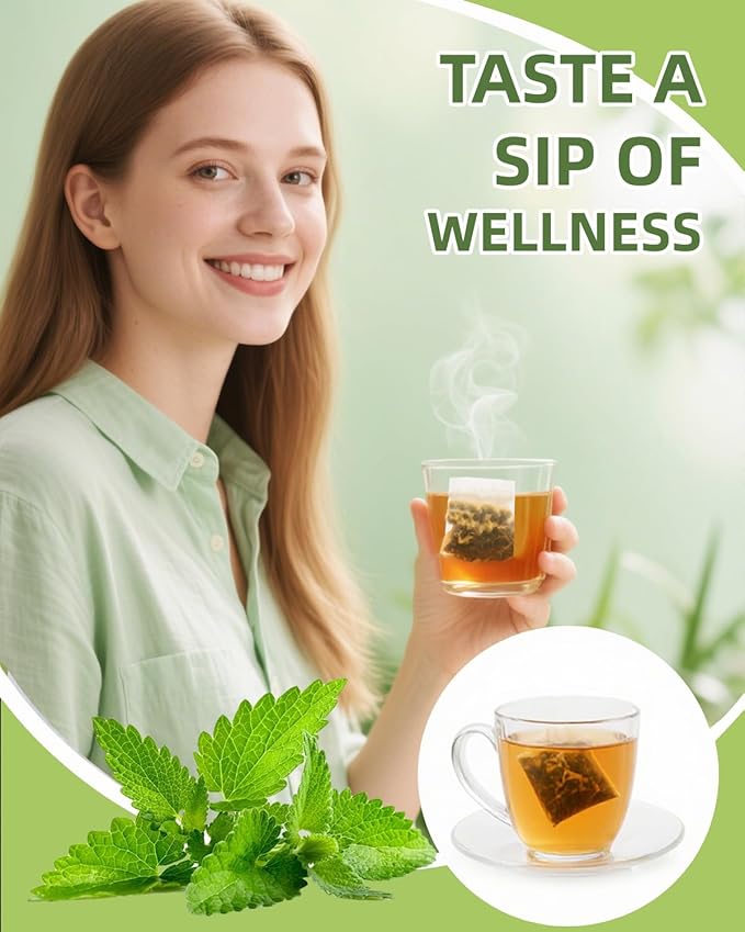 Lemon Balm Tea Bag Pure Natural Dried Herb - Premium Lemon Balm Leaf Caffeine-free