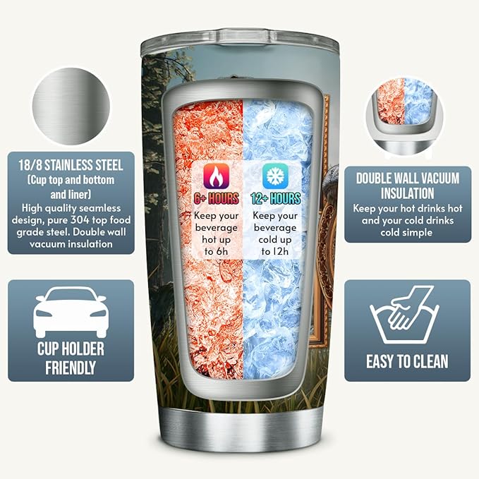 winorax Dinosaur Tumbler Dinosaurs Lover Gifts Cup Double Wall Vacuum Insulated Tumbler 20oz Dino Coffee Travel Mug Cups Birthday Christmas Fathers Day Cup Gift For Men Women Kids Teen Boys