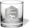 Soccer Coach Beer Glasses - Soccer Coach Gifts Personalized Coach Pint Glass Engraved Coach Award Soccer Beer Glass End of Season Gifts Coach (Soccer, Single Whiskey Gift Box)