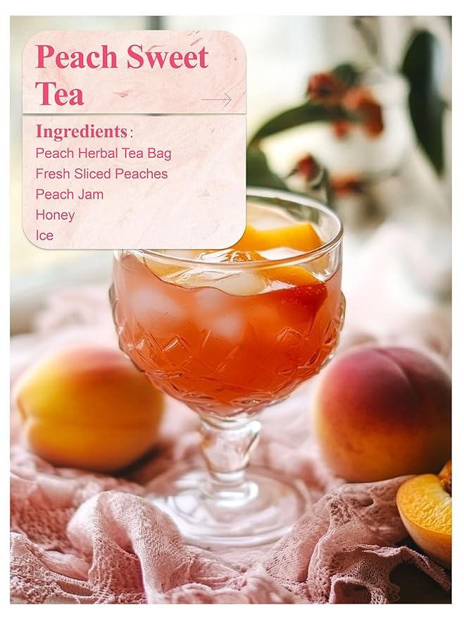 LOOMICA Peach Herbal Tea, Caffeine-Free, Peach Tea Bags with Rosehip, Hibiscus, Chamomile & Orange Peel, Naturally Balanced Sweet & Tangy, Refreshing Fruity Herbal Blend, No Artificial Sugar, 20 Counts