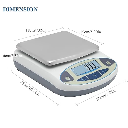 Bonvoisin Lab Scale 1000gx0.01g High Precision Electronic Analytical Balance 0.01g Accuracy Laboratory Lab Precision Scale Digital Kitchen Balance Scale Jewelry Scale Scientific Scale (1000g, 0.01g)