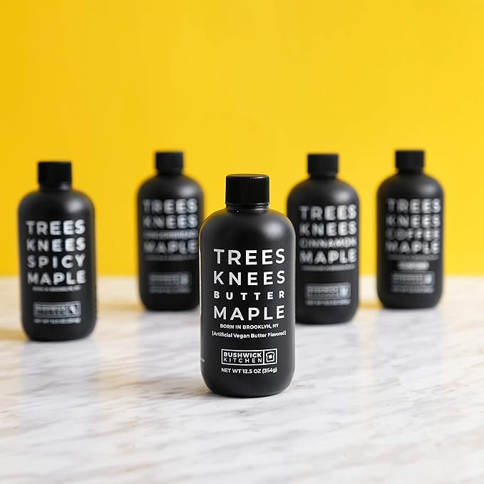 Trees Knees Butter Maple Syrup, Grade-A Organic Maple Syrup Infused with Savory Sea Salt, Vegan, Gluten Free & Made in the USA, Pure & All Natural, 11.5oz