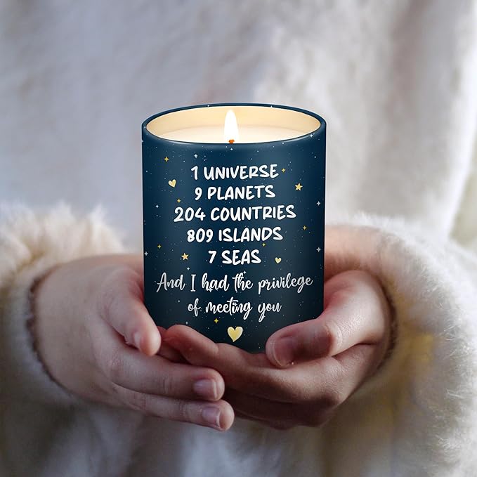 OASSIE Christmas Birthday Gifts for Him Her Couple - Long Lasting Vanilla Lavender Candle 10 oz - Anniversary Wedding Gifts for Men Women Boyfriend Girlfriend Husband Wife Friends