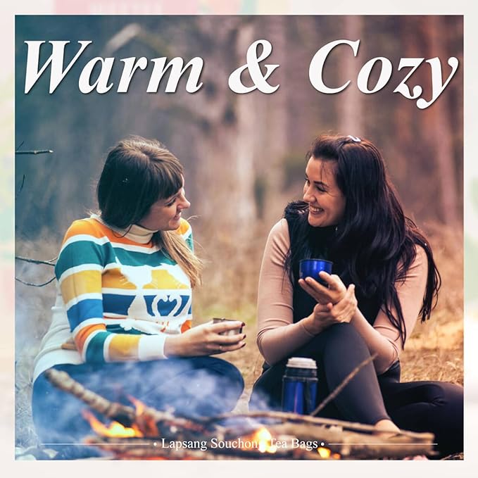 WT WEETEE Lapsang Souchong Tea Bags, 100 Count Smoky Black Tea, Natural Caffeine & Antioxidant, Classic Specialty Chinese Tea, Resealable Kraft Bag | Brew Hot or Iced