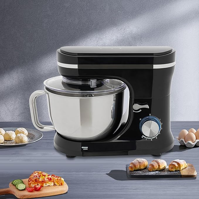 Stand Mixer, 4.5L Tilt-Head Food Mixer 380W 9 Speeds Kitchen Electric Food Mixer with Beater, Dough Hook, Mixing Bowl for Baking, Cake and Most Home Cooks