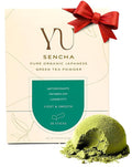 Yu Tea Organic Sencha Green Tea Powder, 30 Instant Packets | Rich in Antioxidants, EGCG, & L-Theanine | Pure Japanese First Harvest Leaf | Low Caffeine & Unsweetened | Single Serve Sticks