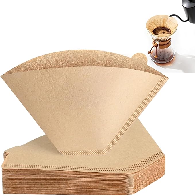 160 Count Cone Coffee Filters #4, Unbleached Size 04 Coffee Filters 8-12 Cup, Disposable Natural Paper Filters, No.4 Cone Filters For Ninja, Pour Over and Drip Coffee Maker