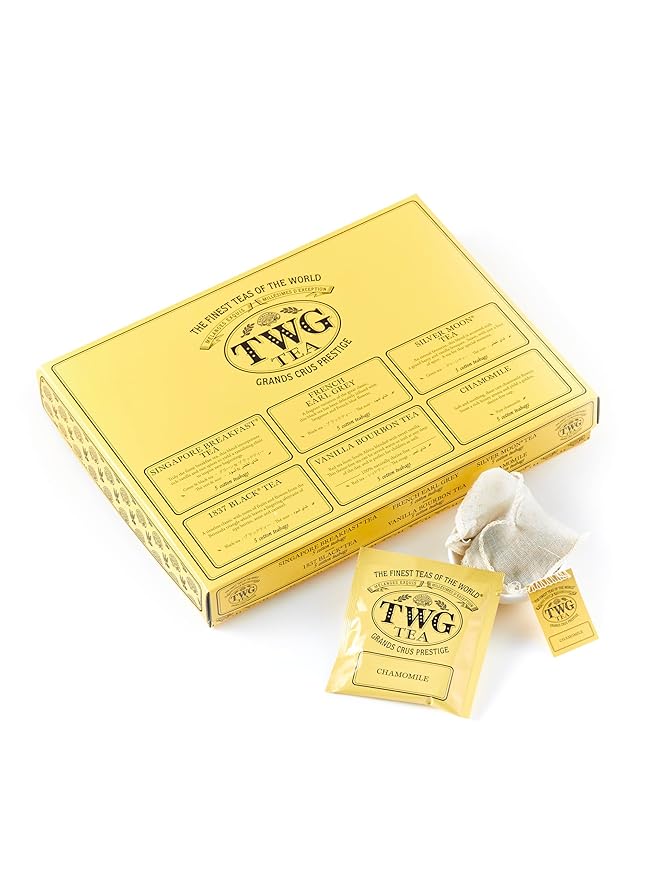 TWG Tea | Tea Taster Selection | 6 Varieties | Exclusive Tea Blends | 30 Hand Sewn Cotton Teabags |Gift Set