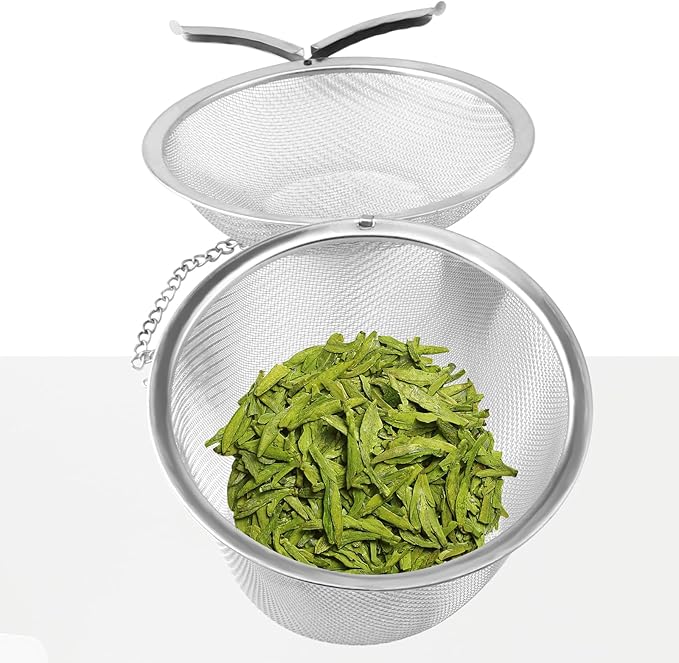 ZOENHOU Set of 5 Tea Infuser for Loose Tea, 5 Sizes Fine Mesh Tea Strainer with Chain, Stainless Steel Tea Ball Infusers for Loose Tea Spices Herbs