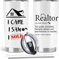 Realtor Gifts, Real Estate Agent Gifts, Closing Gifts For Realtor, 20oz Stainless Steel Tumbler with Lid Straw