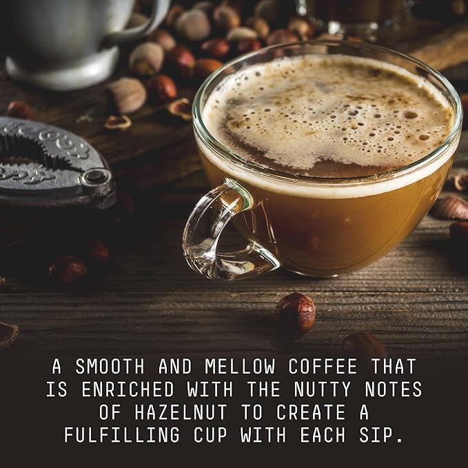 Stone Street Flavored Ground Coffee, Hazelnut Supreme, Freshly Roasted, 100% Colombian Arabica, Gourmet Coffee, Nutty Flavor, Medium Roast, 1 LB