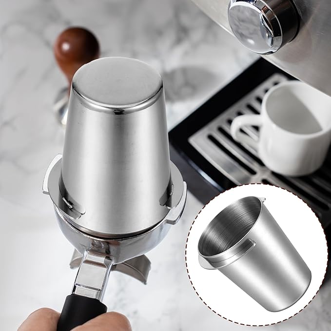 58mm Coffee Dosing Cup, Stainless Steel Espresso Coffee Dosing Cup, Espresso Machine Accessories, Coffees Grinder Been Feeder Compatible with All 58 mm portafilter