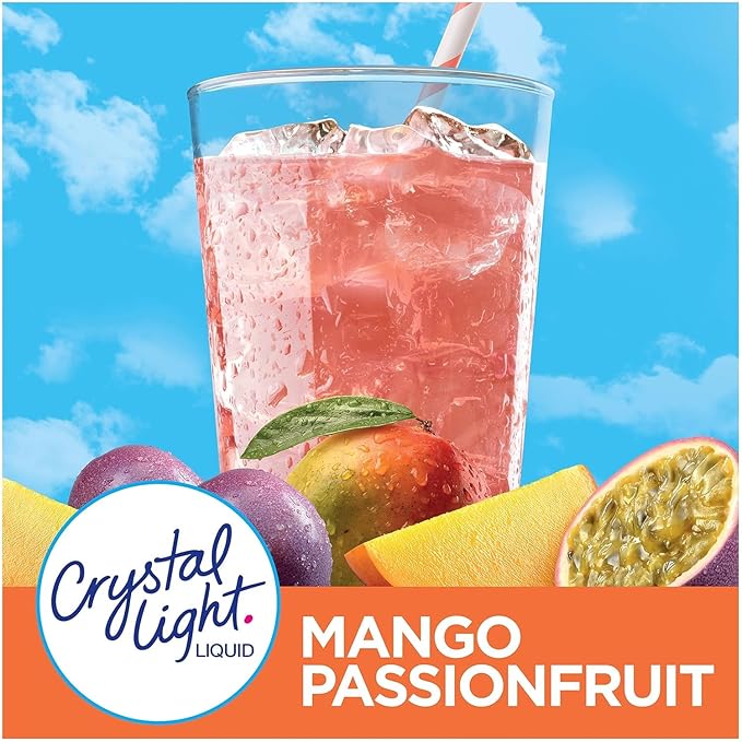 Crystal Light Liquid Drink Mix Mango Passionfruit Flavor 1.62 Oz (Pack of 6)