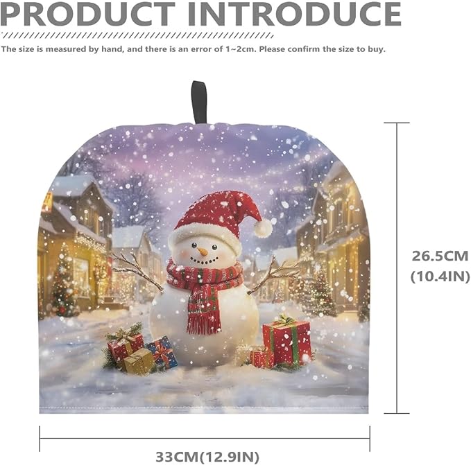 Snowflake and Snowman Tea Cozy for Teapot Tea Insulated for Women Thick Tea Cozies Keep Warming Teapot Dust Protector Fashion Kitchen Accessories for Housewife Teapot Cover