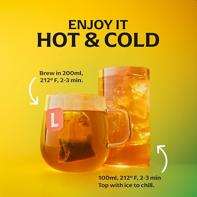 Lipton Smooth Mint with Lemon Peels Tea Bags, Caffeine Free Tea, Fruit and Herbal Tea, Individually Wrapped, 80 Total tea Bags (20ct - Pack of 4)