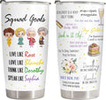 34HD Valentine Friend Gifts, Golden Movie Tumblers with Lid 20 oz Stainless Steel, Best Friend Travel Cup Mug, Friend Decor, Birthday Gifts for Bestie Women Girls