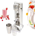 Electric Milk shaker 18000RMP Single Head Stand Mixer 180W 110V Commercial Stainless Steel Drink Mixer Machine 650ml Smoothie Malt Blender w/1Pcs PP Cup (Single Head)