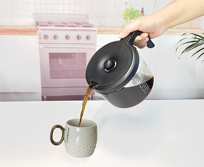 12 Cups Coffee Pot Replacement Compatible for KEURIG K-DUO Essentials 12 Cups Coffee Machine 5000 &5500 and K-DUO G2 K5600 (NOT Compatible with K-Duo 5100 Model) Black Handle