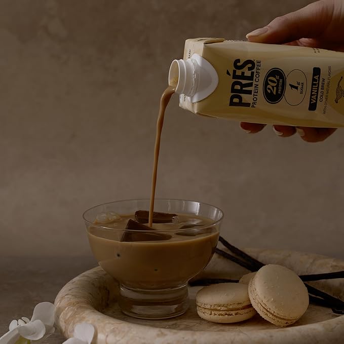 Protein Coffee - High Protein - Real Cold Brew - 20g Protein - 1g Sugar - 100 Calories - No Added Sugar - Coffee - Protein - 11 FL OZ - 12 Pack (Vanilla)