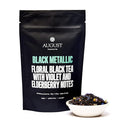 August Uncommon Black Metallic – Violet and Elderberry Holiday Tea – Lush Loose Leaf Black Tea with Dark Berry & Floral Notes – Caffeinated Blend for Creative Winter Moments (1.75oz)