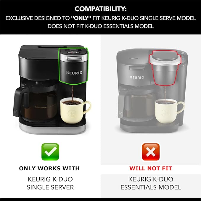 12-Cup Carafe Replacement Only Compatible with keurig-K Duo Single Serve 5100 Model Will Not Fit keurig-K Duo Essentials Single Serve Coffee Maker and K-Duo Hot & Ice