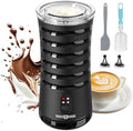 Milk Frother, Paris Rhône 4-in-1 Milk Steamer and Frother, Hot & Cold Foam Milk Warmer with Temperature Control, Auto Shut-Off Frothers for Coffee, Latte, Cappuccino, Macchiato