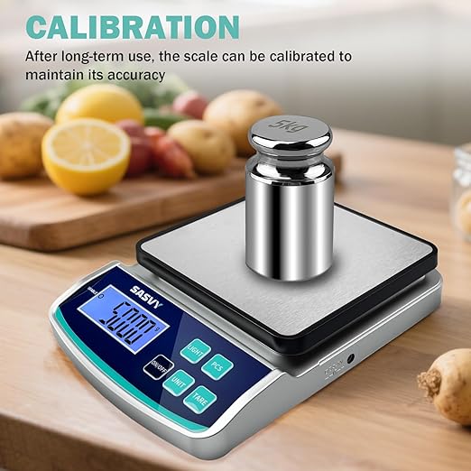 Digital Lab Scale 15kg x 1g oz/lb/g/kg Precision Electronic Scientific Scale Analytical Balance for Laboratory Jewelry Kitchen Includes Rechargeable Battery