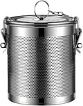 Stainless Steel Tea Ball Strainer Tea Infuser Soup Seasonings Seperation Basket Spice Filter Seasoning Strainer Mesh Filter Extra Fine with Chain Hook-0.86L (10CM*11CM)