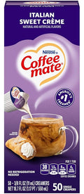 Nestle Coffee mate 84652 Liquid Coffee Creamer, Italian Sweet Creme, 0.375 oz Cups, 50/Box