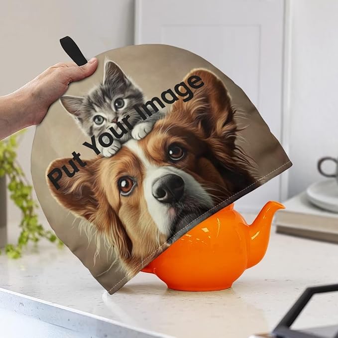 Custom Tea Cozy for Teapot Insulated Love Tea Cozies Covers Customized Kettle Kitchen Dust Cover Home Decorative Teapot Dust Protector