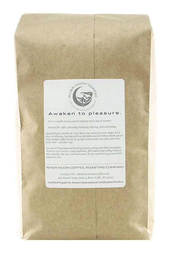 River Moon Coffee, Fade to Black Dark Roast Coffee Beans, 2 lbs, Extra Dark, Low Acidity, Non-GMO, Direct Trade, Fadernauts Blend