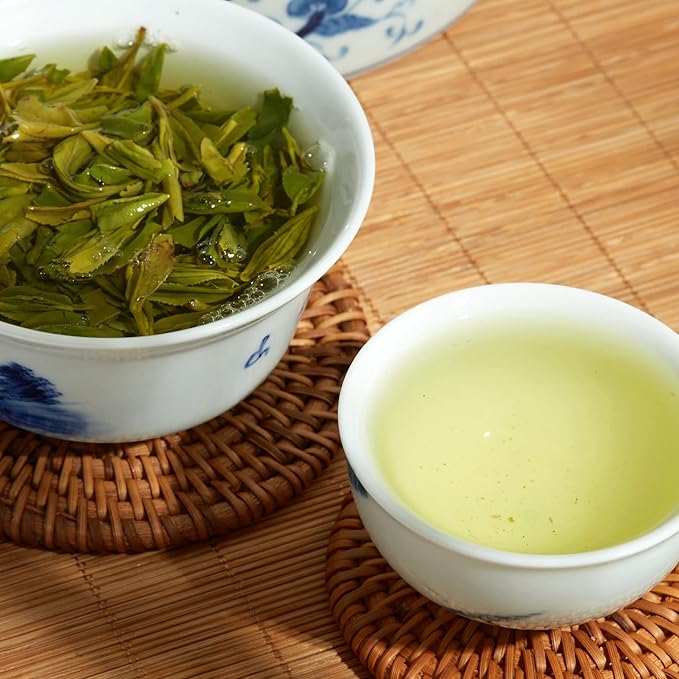 ChaWuWarmSun [B] LongJing Green Tea,8.8oz/250g,Chinese Dragon Well Green Tea Loose Leaf